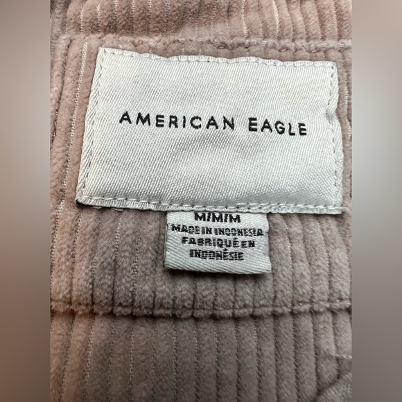 Women's American Eagle  Button down Corduroy Shacket, Cream, size Med - Picture 6 of 8